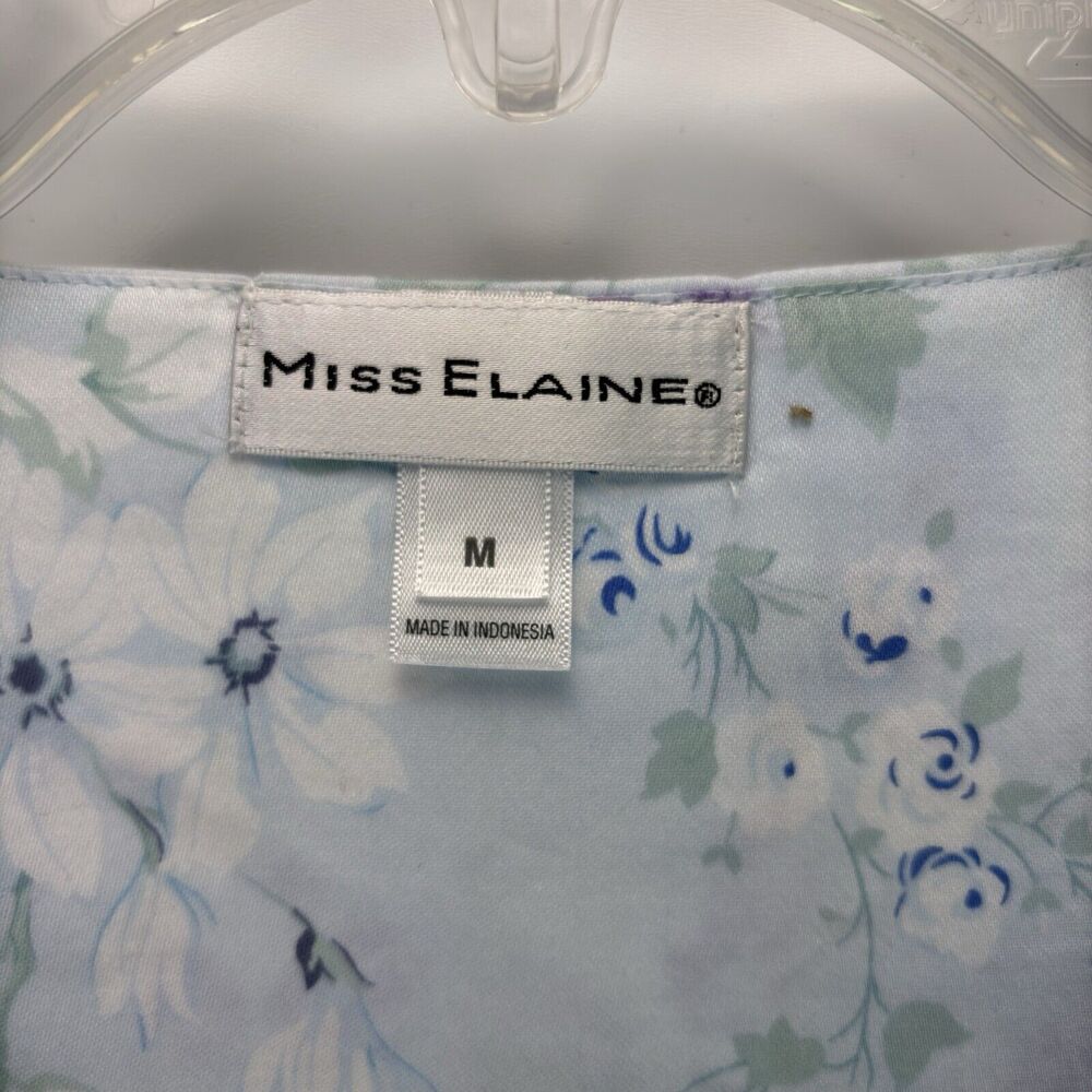 NWT Miss Elaine Zip Front Floral Nightgown Robe Pockets Size Medium - Picture 6 of 11